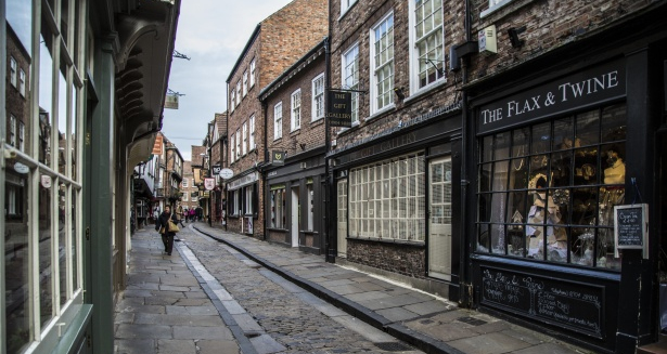 view of the shops in the shambles in York